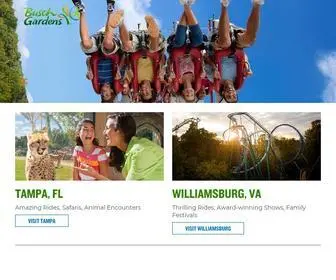 Buschgardens.com(Theme Parks & Attractions in Tampa Bay and Williamsburg) Screenshot