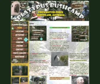 Bushcamp.net(Platypus Bushcamp Finch Hatton Gorge Queensland Australia) Screenshot
