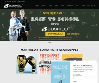 Bushido.ca(Bushido Martial Arts and Fight Gear Supply) Screenshot