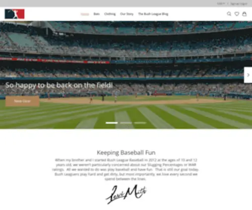 Bushleaguebaseball.com(Bush League Sports Inc) Screenshot