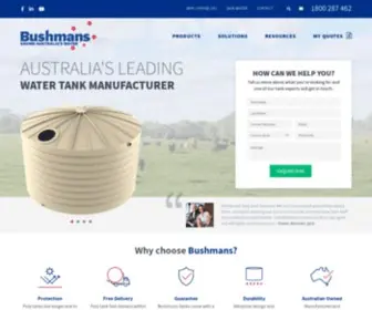 Bushmantanks.com.au(Water Tanks & Rainwater Tanks for Sale) Screenshot