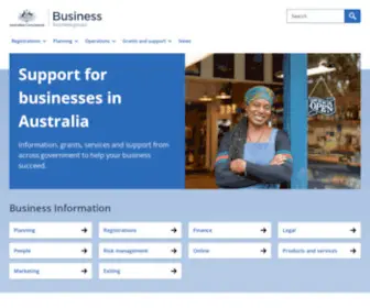 Business.gov.au(Support for businesses in Australia) Screenshot