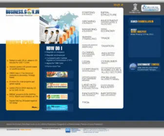 Business.gov.in(Business Portal of India) Screenshot