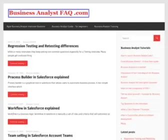 Businessanalystfaq.com(Business Analyst Interview Questions) Screenshot