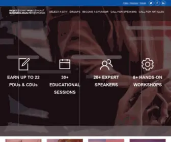BusinessanalystWorld.com(Project Management and Business Analyst Conferences) Screenshot