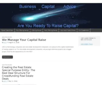 Businesscapitaladvice.com(Reg D Equity Crowd Funding For Private Technology Companies) Screenshot