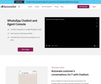 Businesschat.io(WhatsApp Business API Chatbot & Agent Console) Screenshot