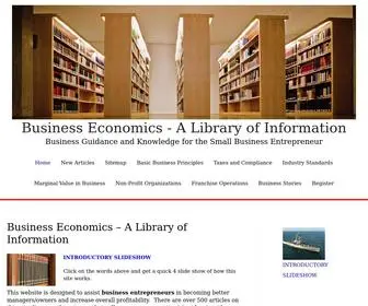 Businessecon.org(This website) Screenshot