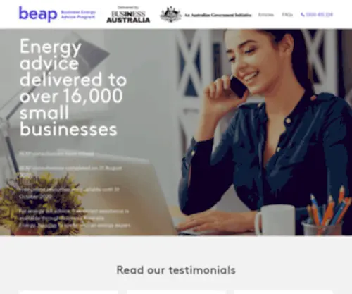 Businessenergyadvice.com.au(Business Energy Advice Program consultants) Screenshot