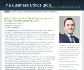 Businessethicsblog.com(The Business Ethics Blog) Screenshot