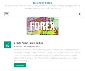 Businessforex.site(Award-winning leader in Currency Data, Forex & CFD Trading, offering leveraged trading, payment and data services for businesses) Screenshot