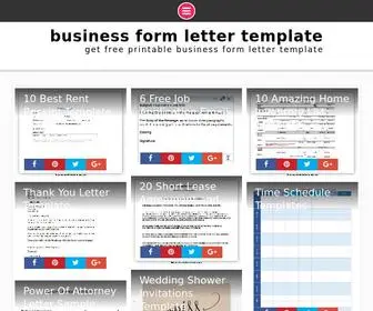 Businessformlettertemplate.com(Get free printable business form letter template) Screenshot