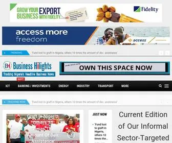 Businesshilights.com.ng(Tracking Nigeria's Headline Business News Online) Screenshot