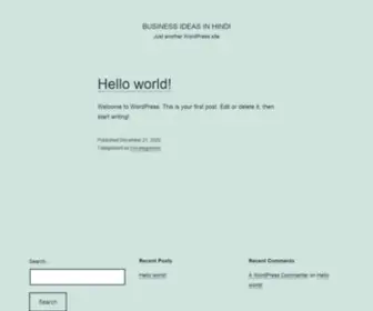 Businessideasinhindi.com(Just another WordPress site) Screenshot