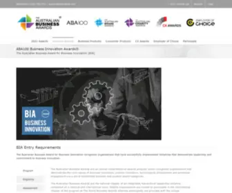 Businessinnovationawards.com.au(ABA100 Business Innovation Awards®) Screenshot