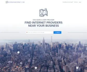 Businessinternet.com(Search for Business Internet Providers) Screenshot