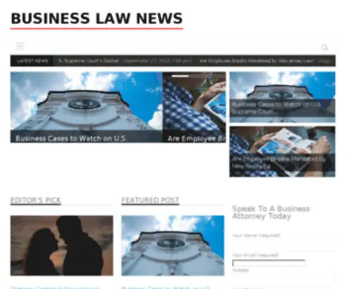 Businesslawnews.com(New Jersey Business Law Attorney) Screenshot