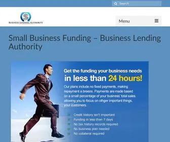 Businesslendingauthority.com(Small Business Funding) Screenshot