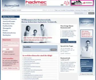 Businesslink.ch(Netzwerk der Schweizer Industrie) Screenshot