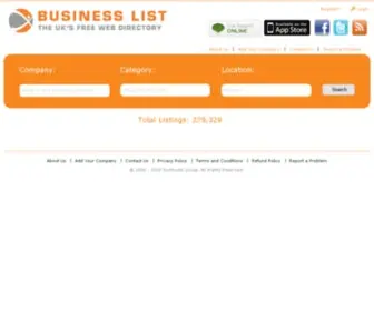 Businesslist.co.uk(Business List Online) Screenshot