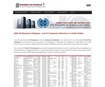 Businesslistdatabase.com(Business List DatabaseUSA Business Directory) Screenshot