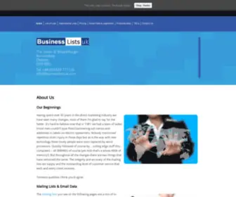 Businesslistsuk.com(Business Lists UK) Screenshot