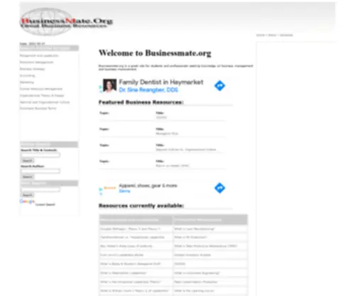 Businessmate.org(Free Business Theories) Screenshot