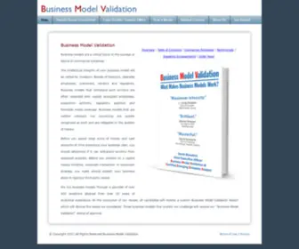 Businessmodelvalidation.com(Business Model Validation) Screenshot