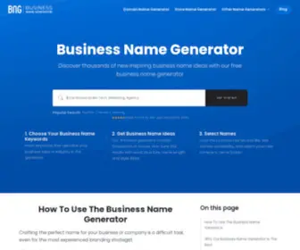 Businessnamegenerator.com(FREE Business Name Generator) Screenshot