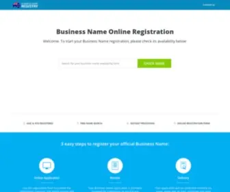 Businessnameregistry.org(Business Name Registration) Screenshot