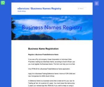 Businessnamesregistry.net(EServices) Screenshot