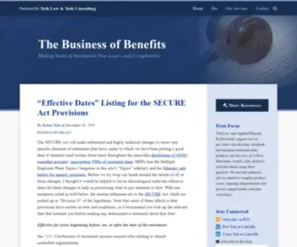 Businessofbenefits.com(The Business of Benefits) Screenshot