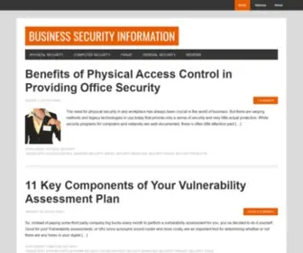 Businesssecurityinformation.com(Helping You Protect Your Business) Screenshot