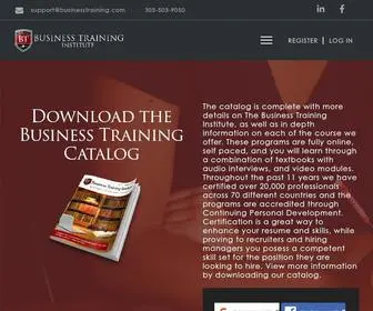 Businesstraining.com(The Business Training Institute platform) Screenshot