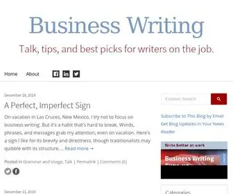 Businesswritingblog.com(Talk, tips, and best picks for writers on the job) Screenshot