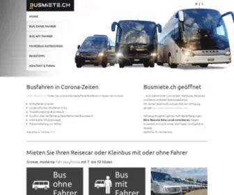 Busmiete.ch(Vermietung und Carreisen im Kleinbus Minibus Reisebus) Screenshot