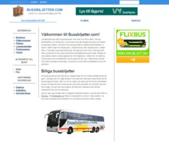 Bussbiljetter.com(Billiga bussbiljetter) Screenshot