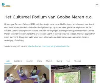 Bussumcultureel.nl(Cultureel Podium van Gooise Meren e.o) Screenshot