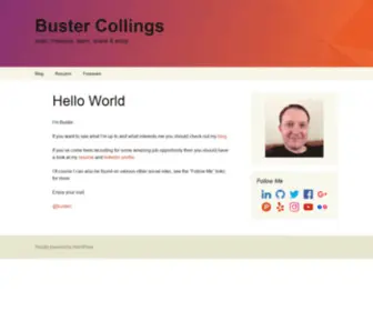 Bustercollings.com(Buster Collings) Screenshot