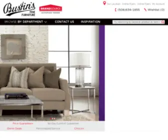 Bustins.com(Bustin's Fine Furniture) Screenshot