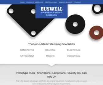 Buswellmfg.com(Buswell Manufacturing Company) Screenshot