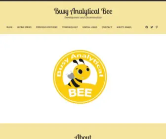 Busyanalyticalbee.com(Development and Dissemination) Screenshot