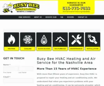 Busybeehvac.com(Heating & Air Conditioning Repair) Screenshot