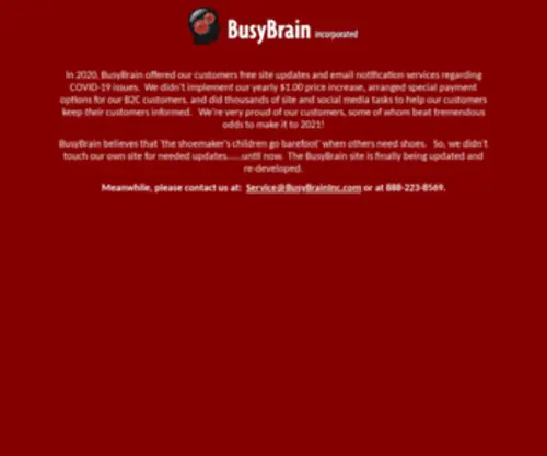 Busybrain.net(In 2020) Screenshot