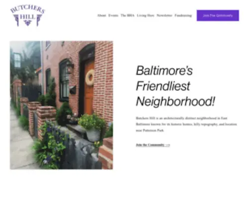 Butchershill.org(Butchers Hill Association) Screenshot