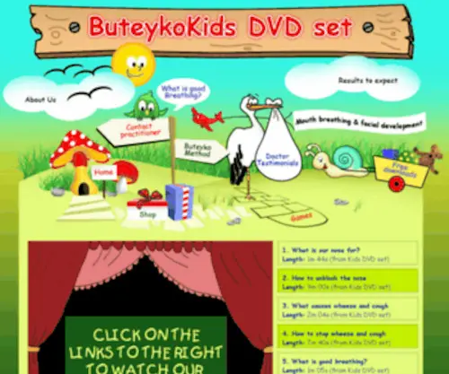 Buteykochildren.com(Buteyko Children DVD and book set) Screenshot