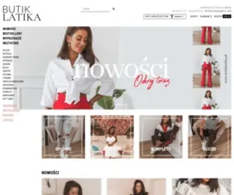 Butiklatika.pl(Sprzedaż odzieży online dla kobiet) Screenshot
