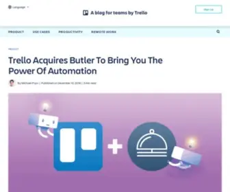 Butlerfortrello.com(Trello Acquires Butler To Bring You The Power Of Automation) Screenshot