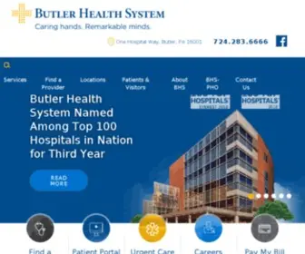 Butlerhealthsystem.org(Butler Health System) Screenshot