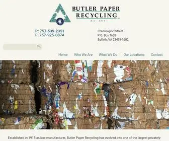 Butlerpaper.com(Butler Paper Recycling) Screenshot